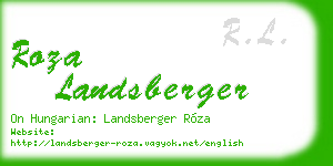 roza landsberger business card